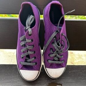 Converse chuck Taylor all star purple metallic sneakers‎